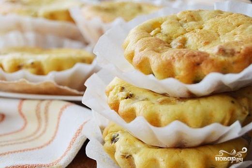 Рецепт Творожно-банановые кексы с киви