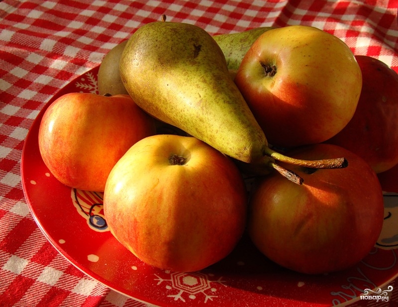 Рецепт Компот из яблок и груш