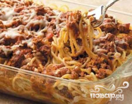 Рецепт Запеченные спагетти с болгарским перцем и сыром