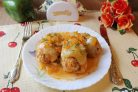 Перец фаршированный мясом и кабачками