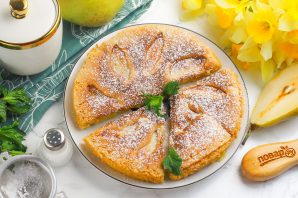 Шарлотка с грушами в аэрогриле