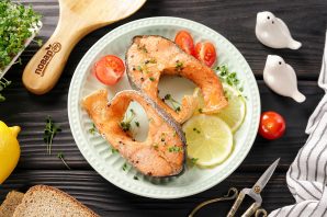 Красная рыба в аэрогриле