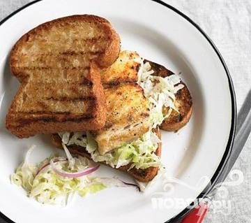 Рецепт Сэндвичи с рыбой и капустой 2