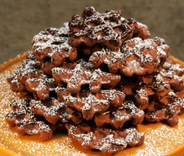 Рецепт Шоколадное вафельное печенье