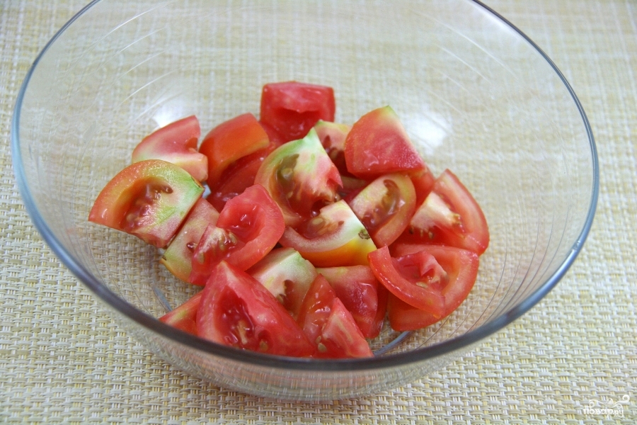 Рецепт Салат с моцареллой и помидорами