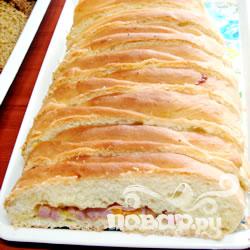 Рецепт Хлеб для пикника с ветчиной и сыром