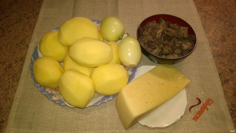 Рецепт Запеченный картофель с грибами