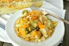 Курица, запечённая с рисом и овощами
