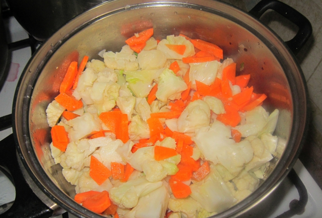 Рецепт Цветная капуста с овощами