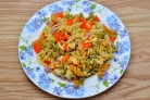 Салат из цветных макарон