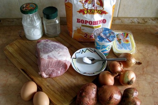 Рецепт Курник со свининой и картошкой