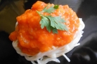 Спагетти в ярком овощном соусе