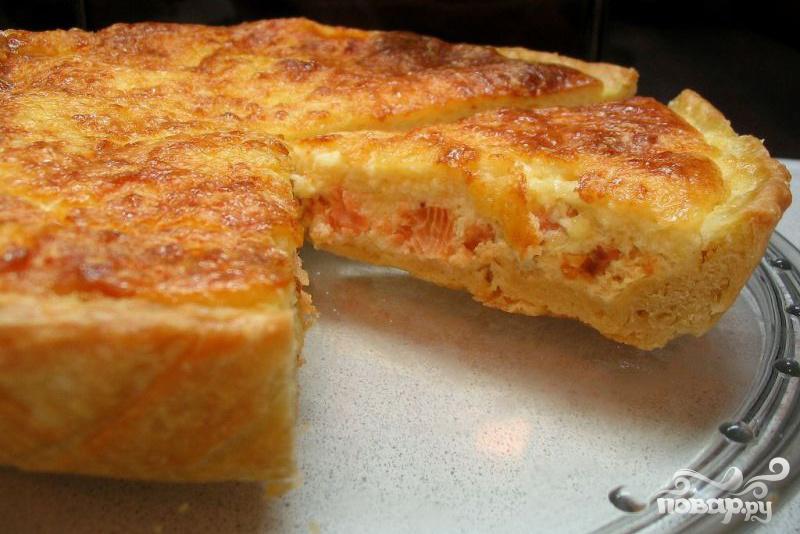 Рецепт Французский пирог Киш с лососем