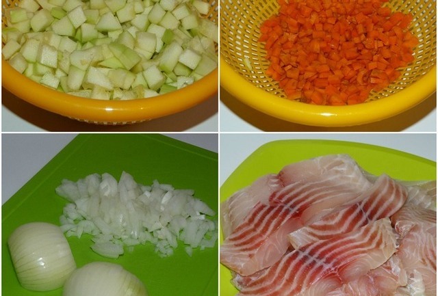 Рецепт Рыба с кабачками в мультиварке