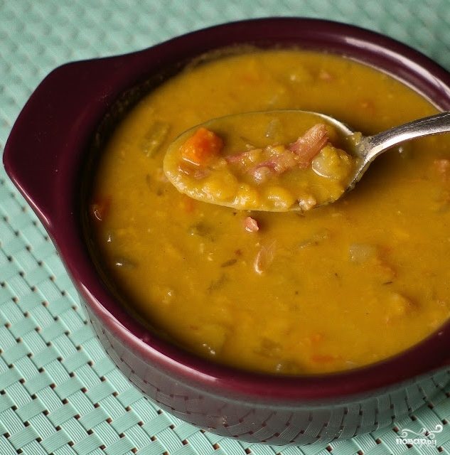 Рецепт Гороховый суп с копченой колбасой