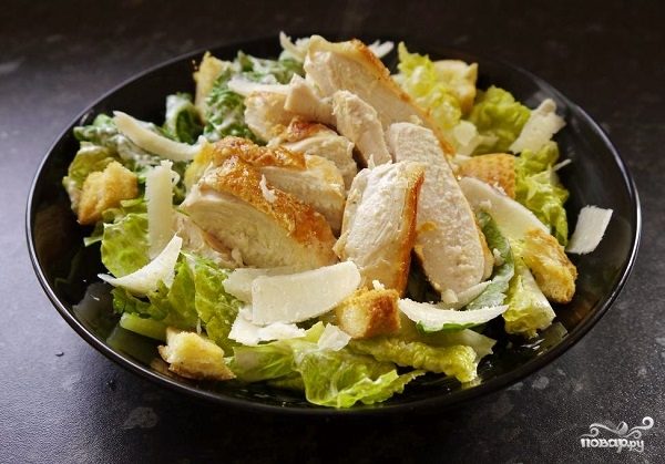 Рецепт Простой салат с куриной грудкой