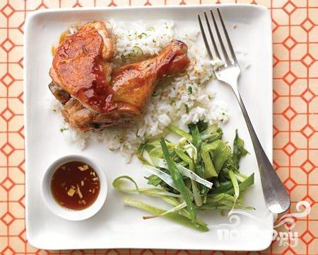 Рецепт Курица с жареным луком и имбирем