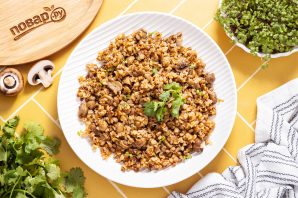 Гречка с грибами в мультиварке