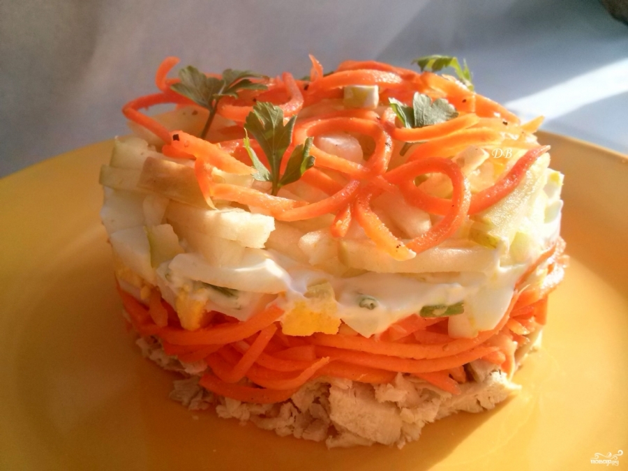 Салат с корейской морковкой