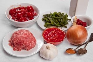 Рецепт Острый фарш с овощами