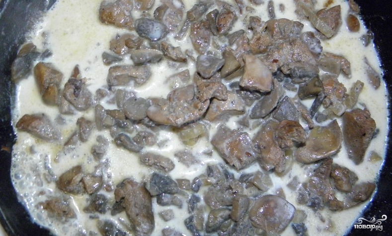 Печень куриная в сливках рецепт на сковороде с фото пошагово