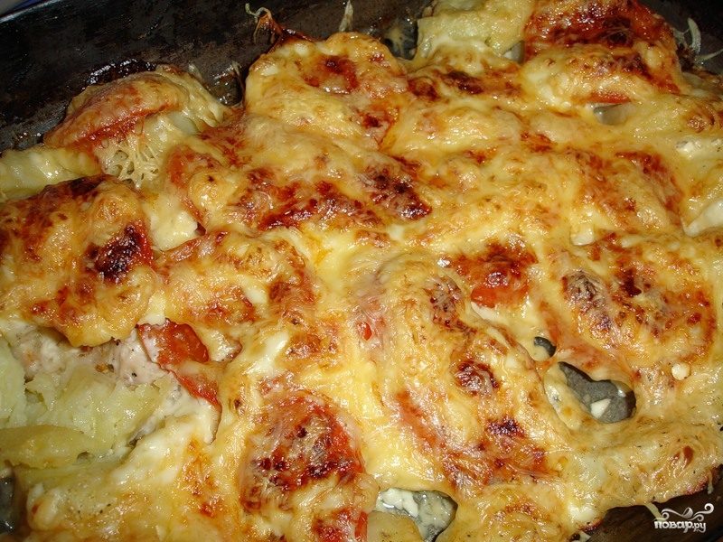 Рецепт Картошка по-французски с помидорами