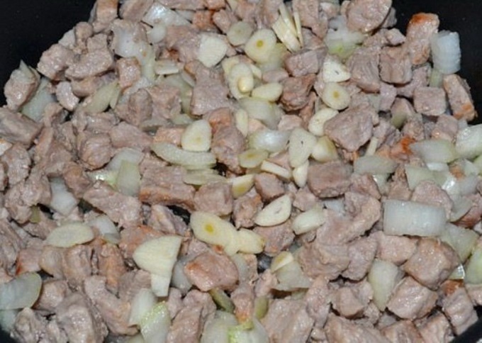 Рецепт Свинина с кабачками и помидорами