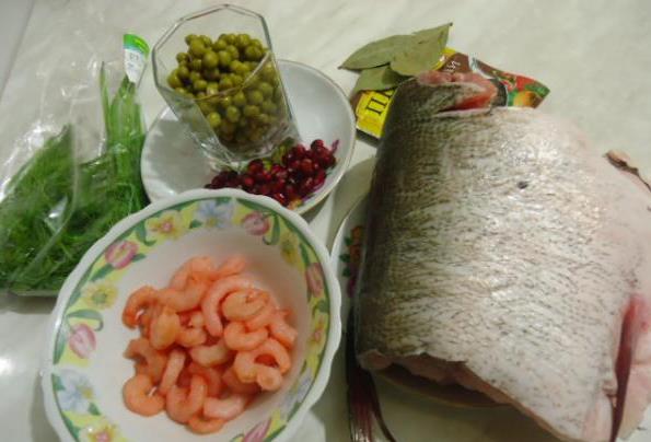 Рецепт Заливное из рыбы и креветок