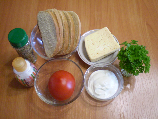 Рецепт Бутерброды с сыром и помидорами