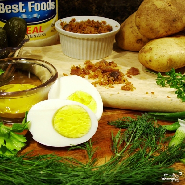 Рецепт Картофельный салат с беконом