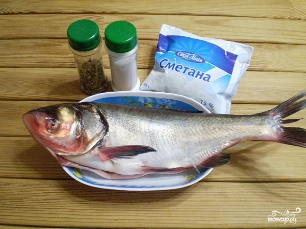 Рецепт Рыба в духовке со сметаной