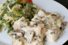 Курица с шампиньонами