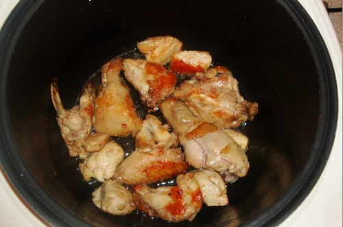 Рецепт Курица с цветной капустой в мультиварке