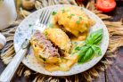 Стожки из фарша с капустой