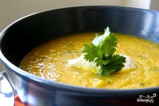 Рецепт Суп из тыквы с имбирем