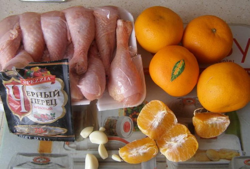 Рецепт Курица с мандаринами