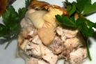 Куриное филе с яблоками в духовке