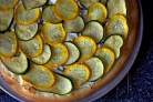 Пицца с цуккини и козьим сыром