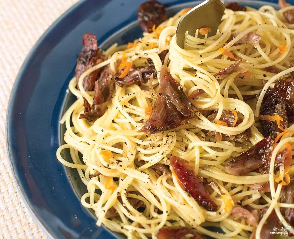 Рецепт Спагетти с уткой