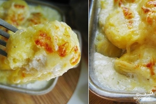 Рецепт Картофель с соусом бешамель