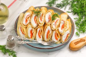 Блины с форелью