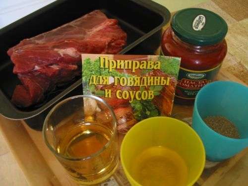 Рецепт Маринованная говядина в духовке