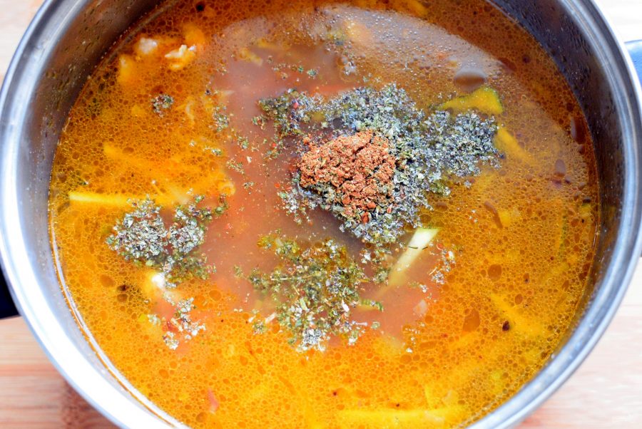 Суп из куриной печени. Суп с печенью и грибами. Kanasupp.