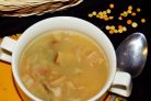 Гороховый суп с грибами и беконом