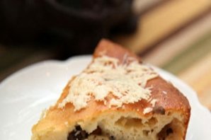 Заливной пирог с грибами