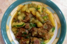 Мясной соус с картошкой