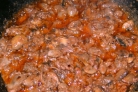 Куриная печень с грибами