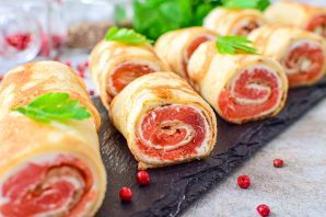 Блины с лососем