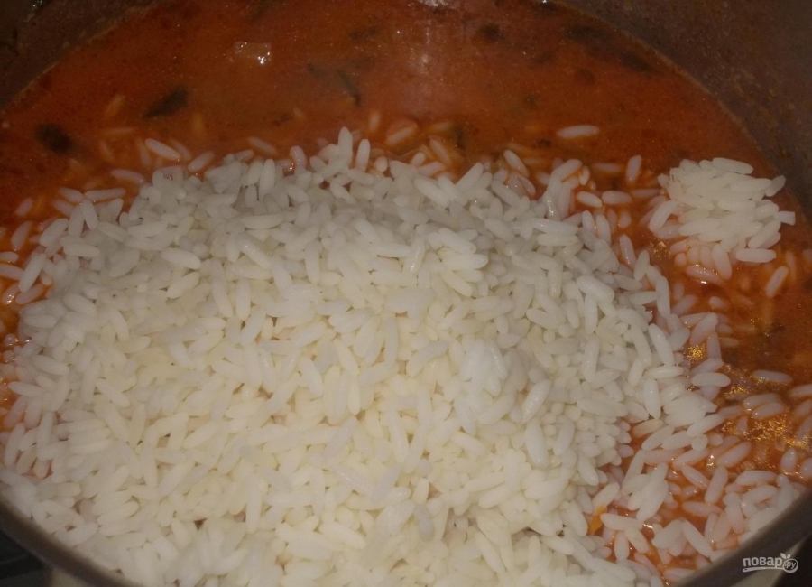 Рис с подливом и мясом рецепт с фото