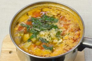 Вегетарианский суп-пюре из чечевицы